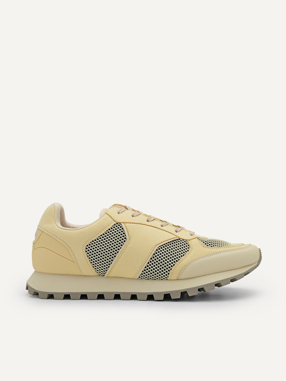 Mono Track Low Top Sneakers, Light Yellow