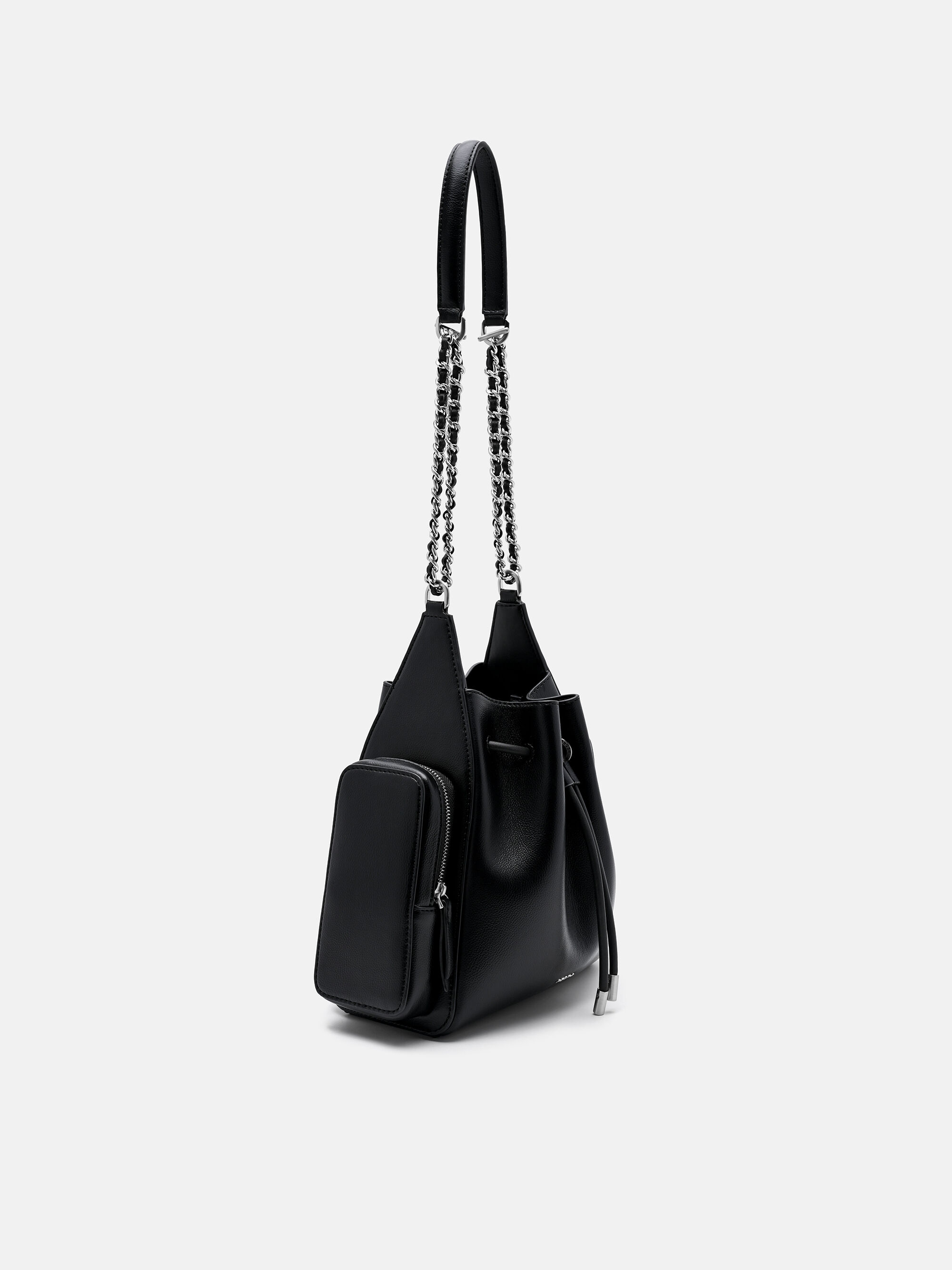 Black Drawstring Bucket Bag - PEDRO SG