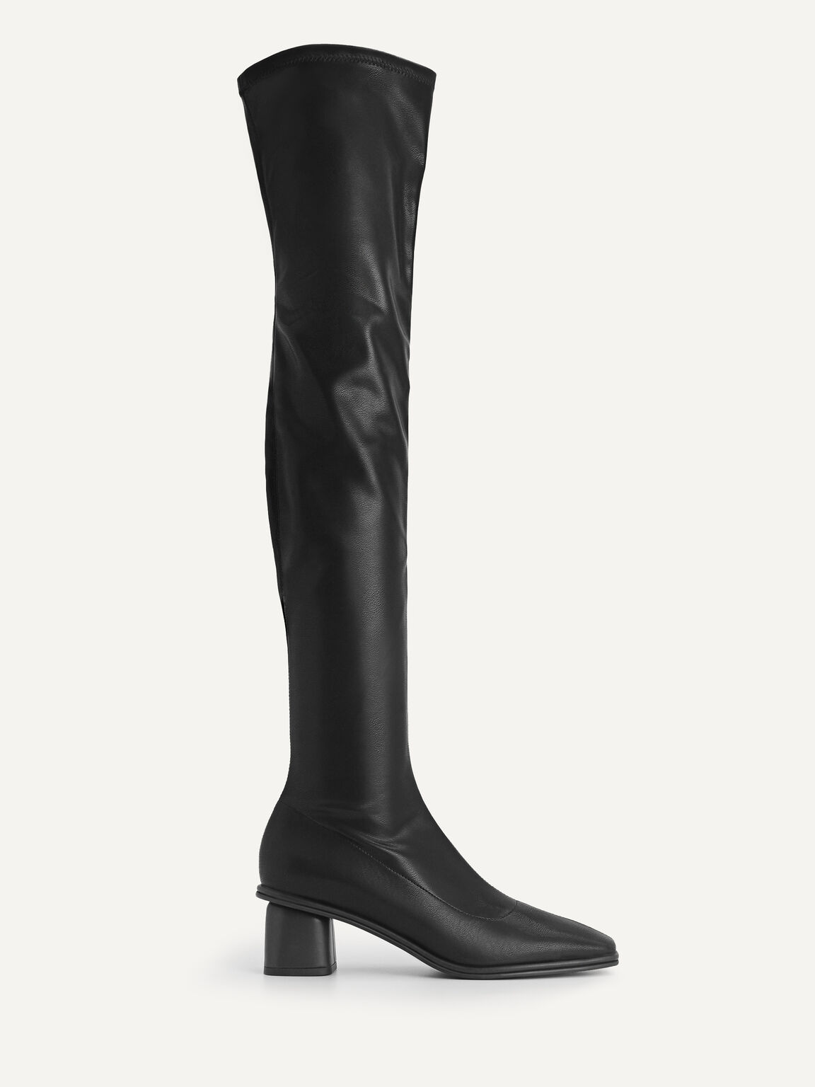 Over-the-knee Boots, Black, hi-res