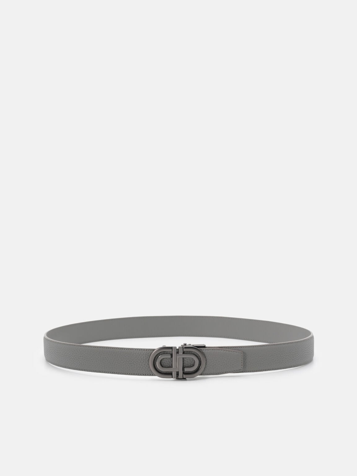 Leather Automatic Belt, Grey