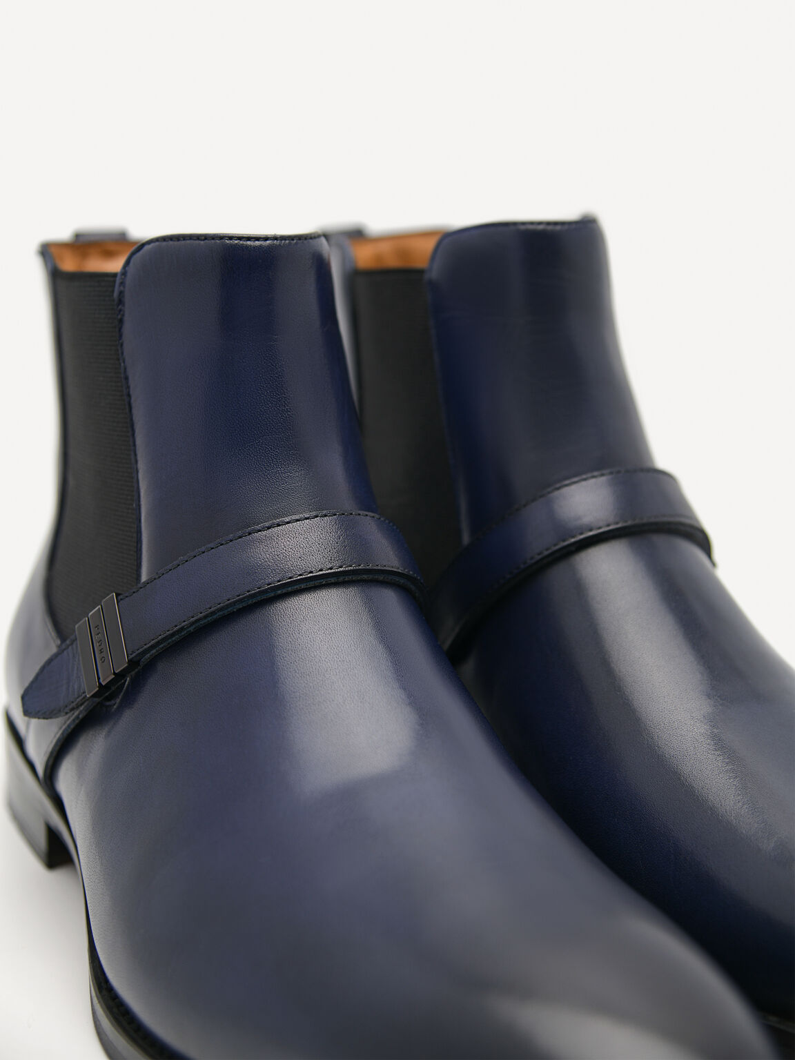 Leather Chelsea Boots, Navy