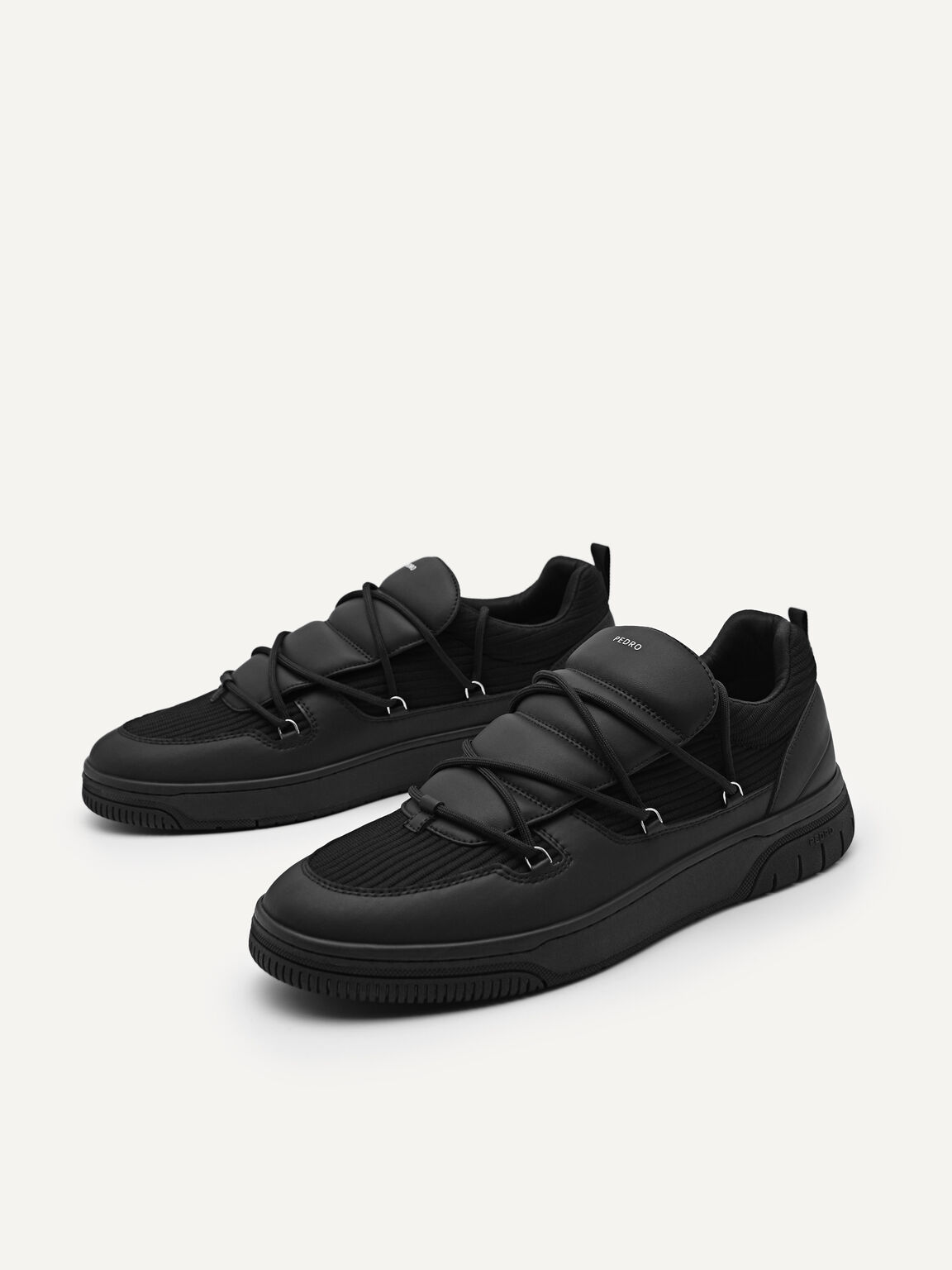 Knitted Chunky Sneakers, Black