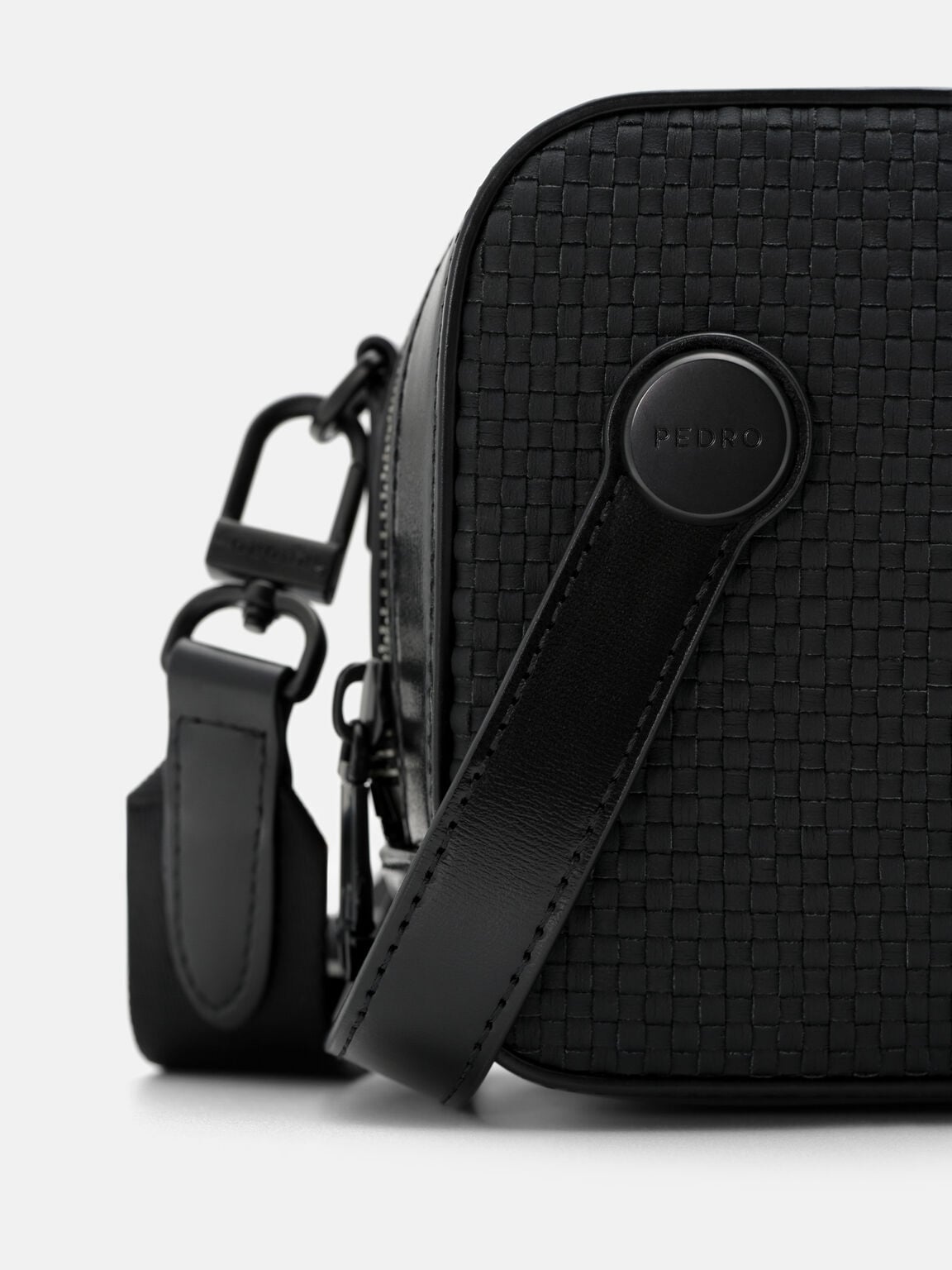 Leather Sling Bag, Black