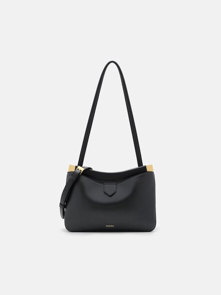 Jatte Belt Leather Shoulder Bag, Black