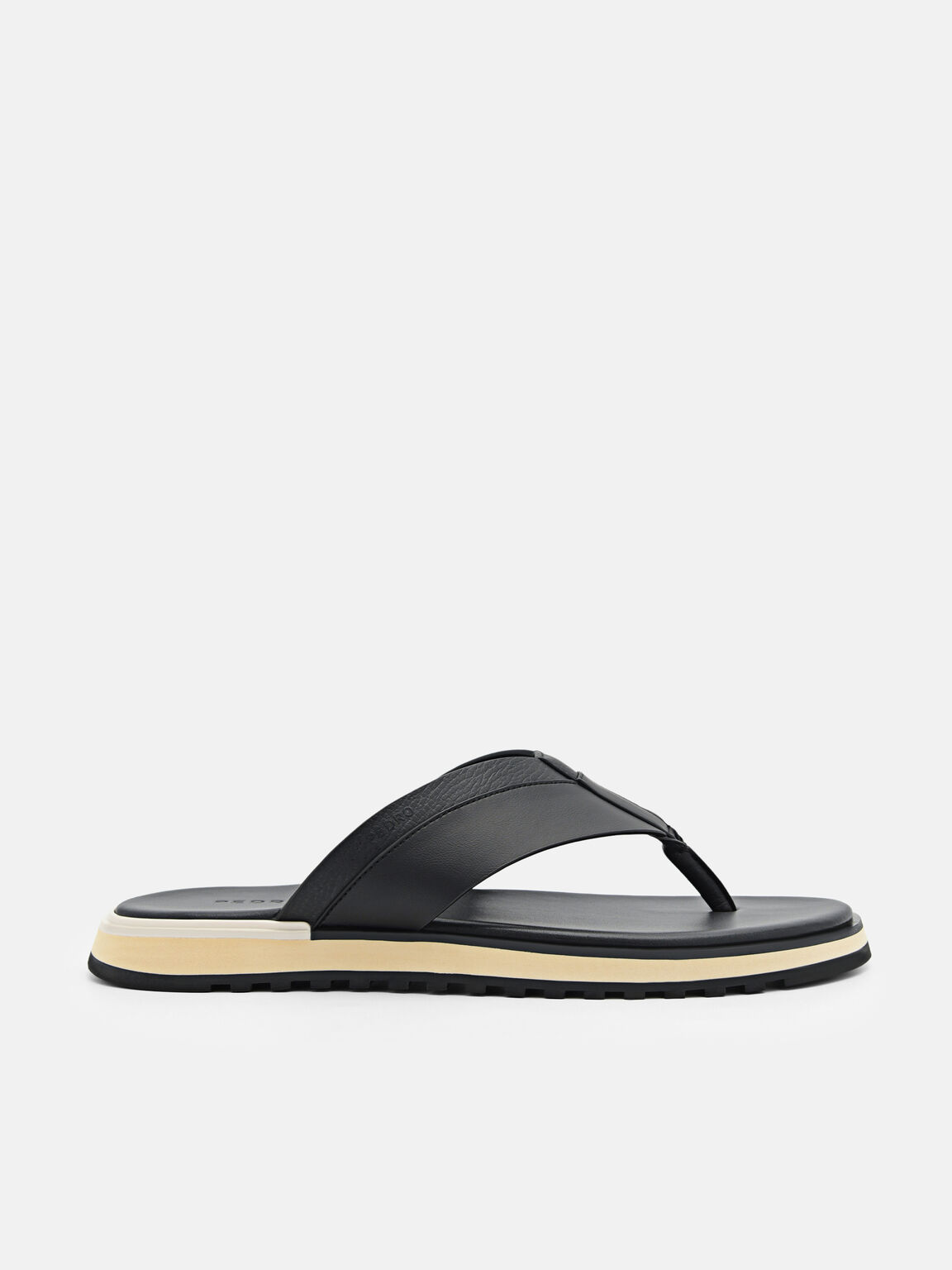 Microfiber Thong Sandals - Black