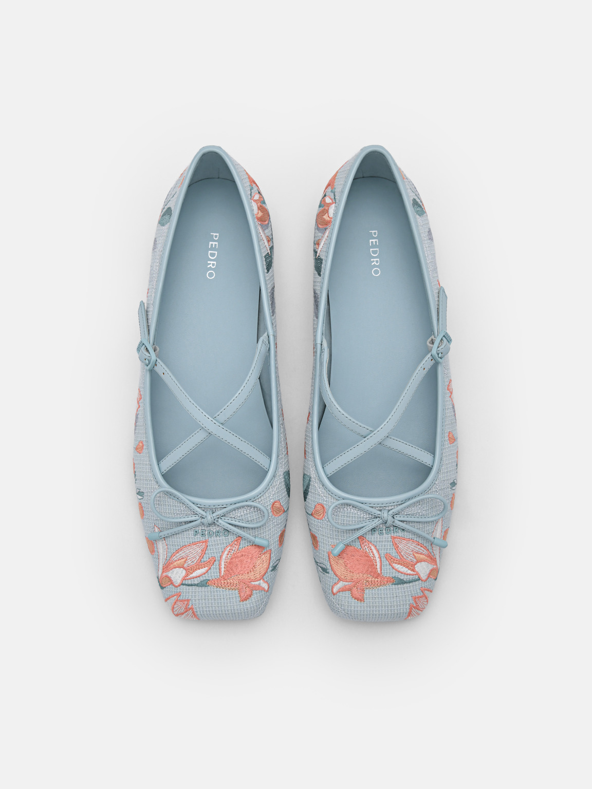 Nica編織芭蕾平底鞋, 水色