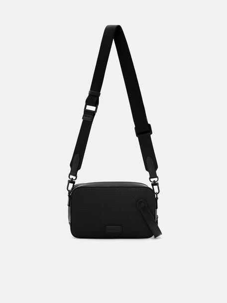 Leather Sling Bag, Black