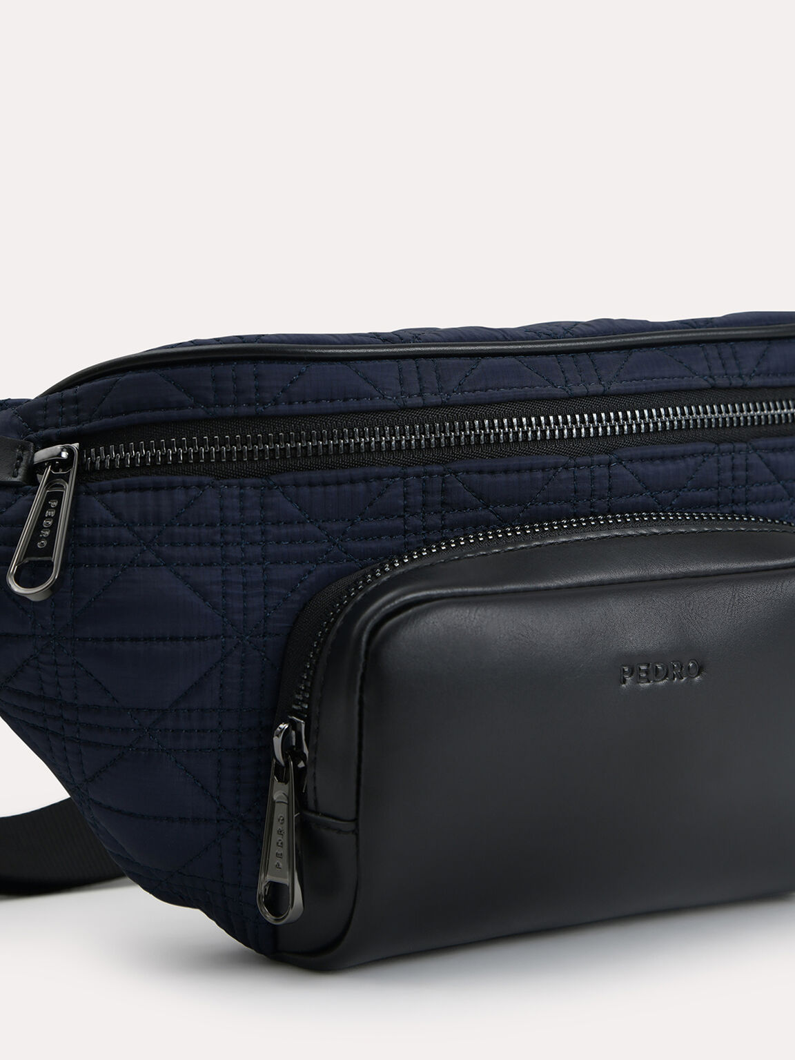 Quilted Sling Pouch, Navy