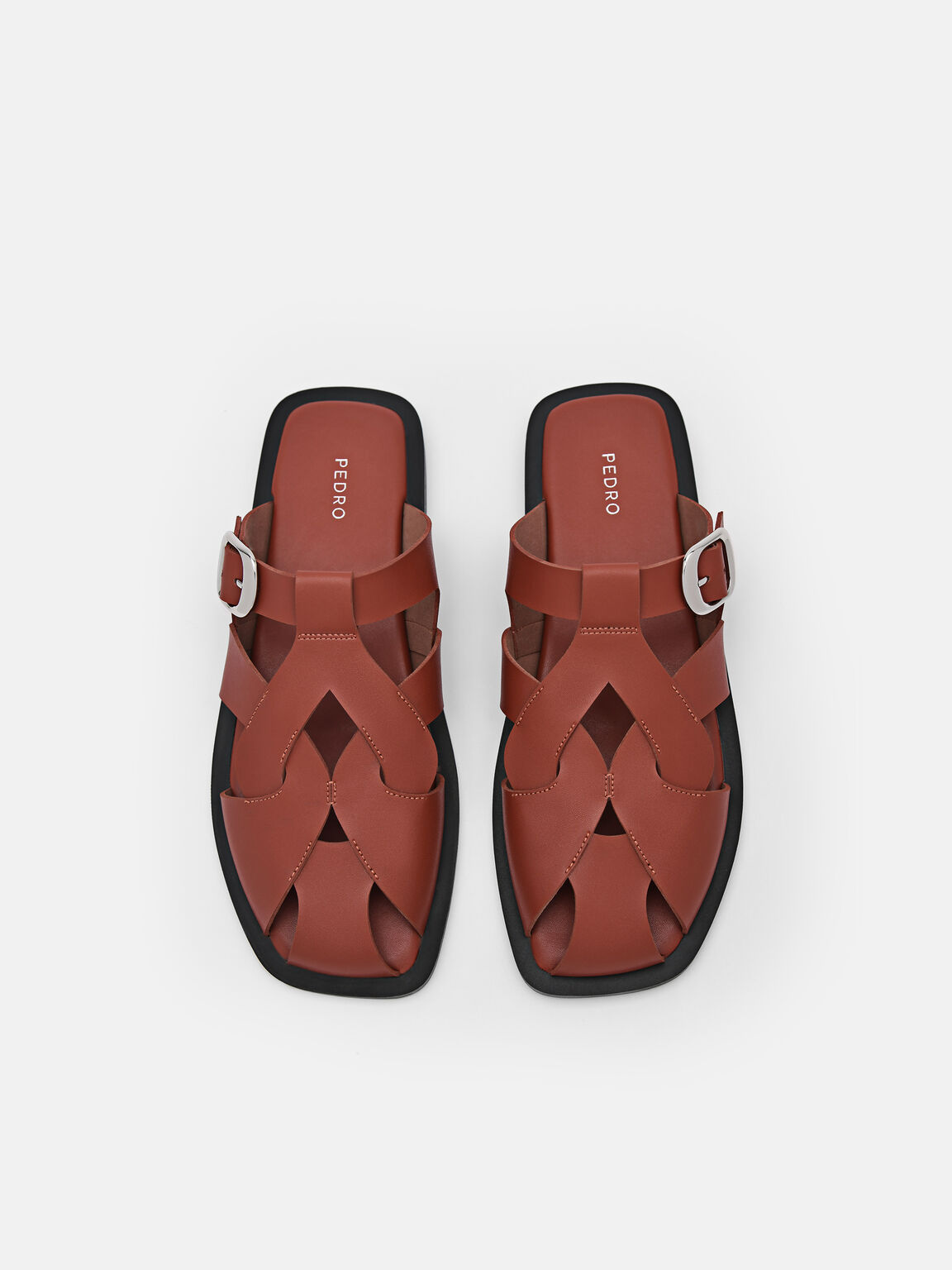 Eden Caged Sandals, Brick