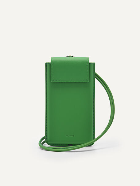 Micro Phone Pouch with Lanyard, Green