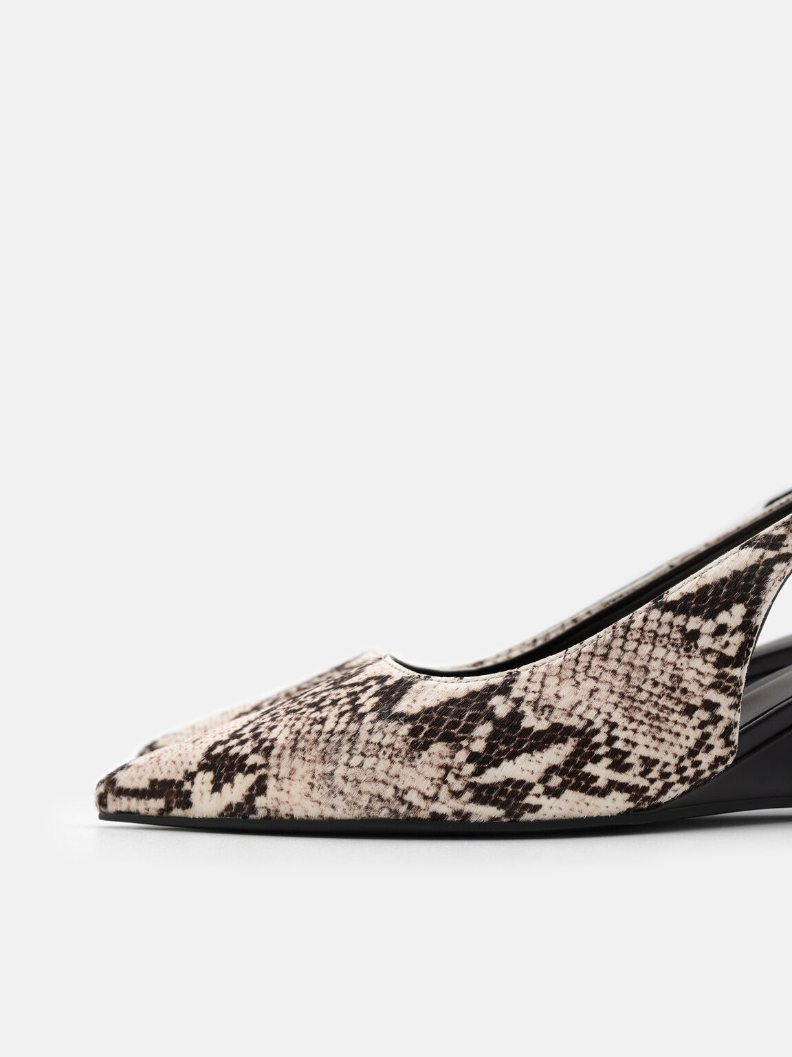 Adena Leather Wedge Slingback Pumps, Multi