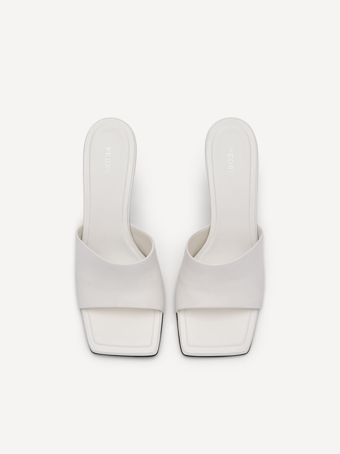 Maria Leather Heel Sandals, White