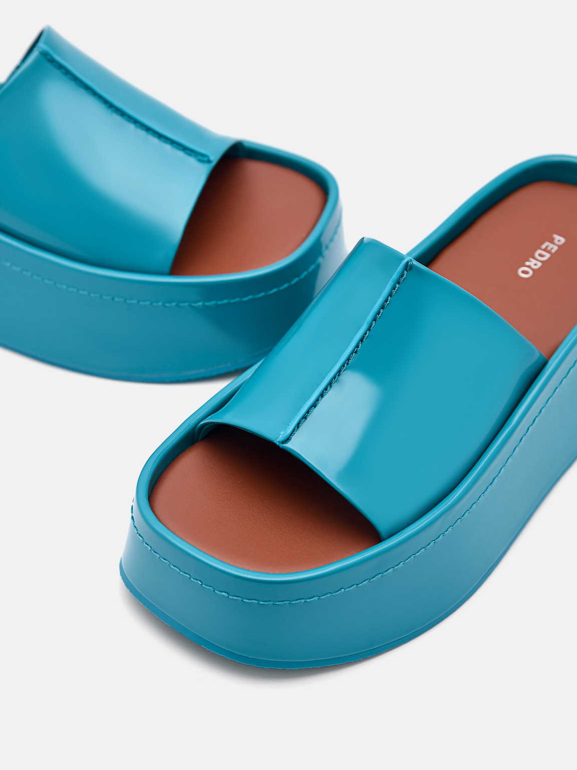 Carmen Platform Sandals, Turquoise