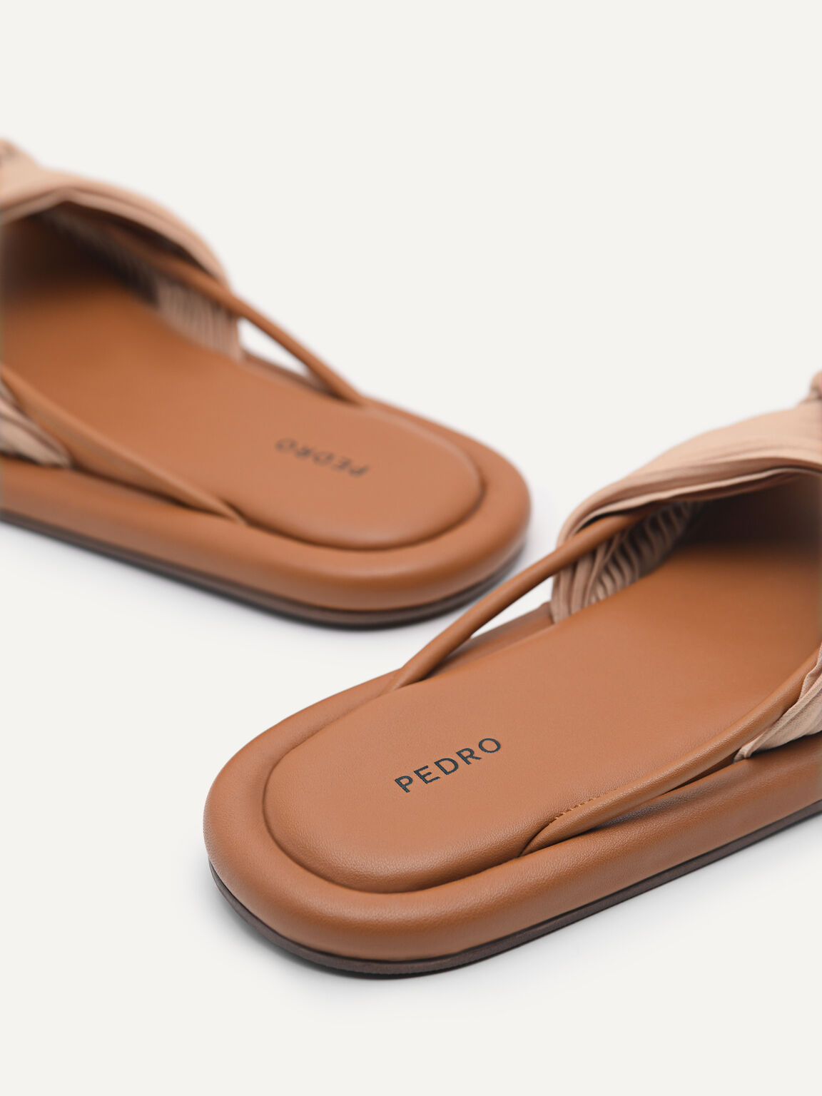 rePEDRO Pleated Sandals, Nude, hi-res