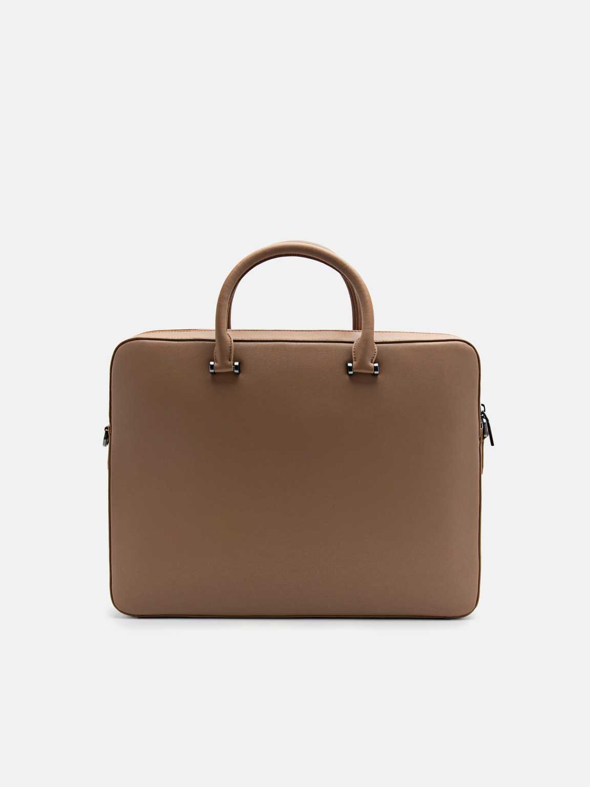 Henry Textured Leather Briefcase, Taupe