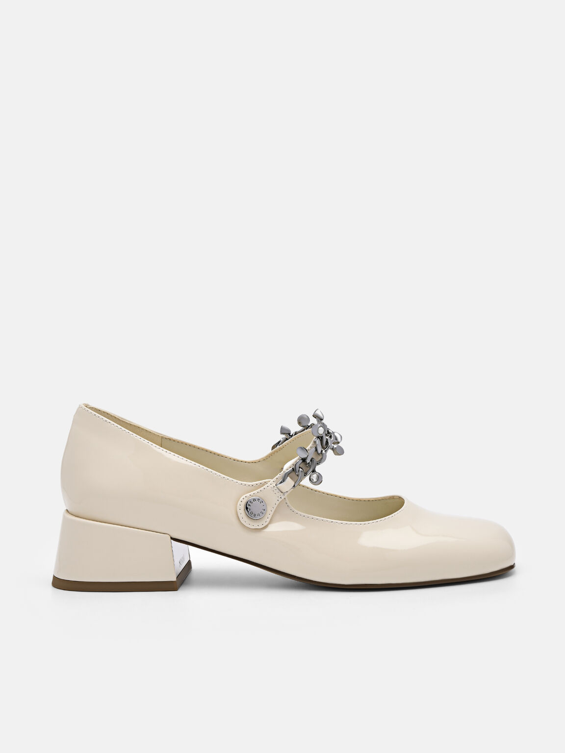 Cami Leather Mary Janes, Beige