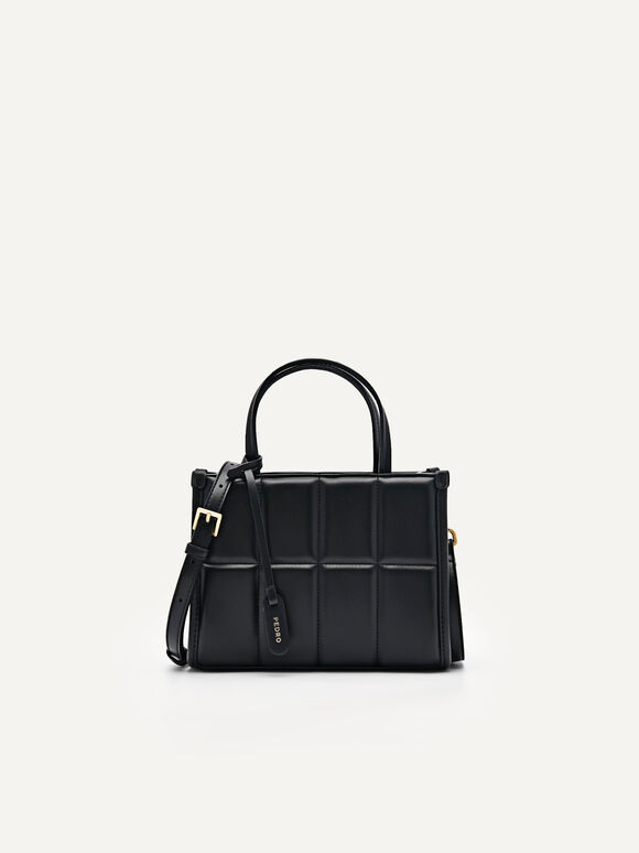 Mini Quilted Handbag, Black
