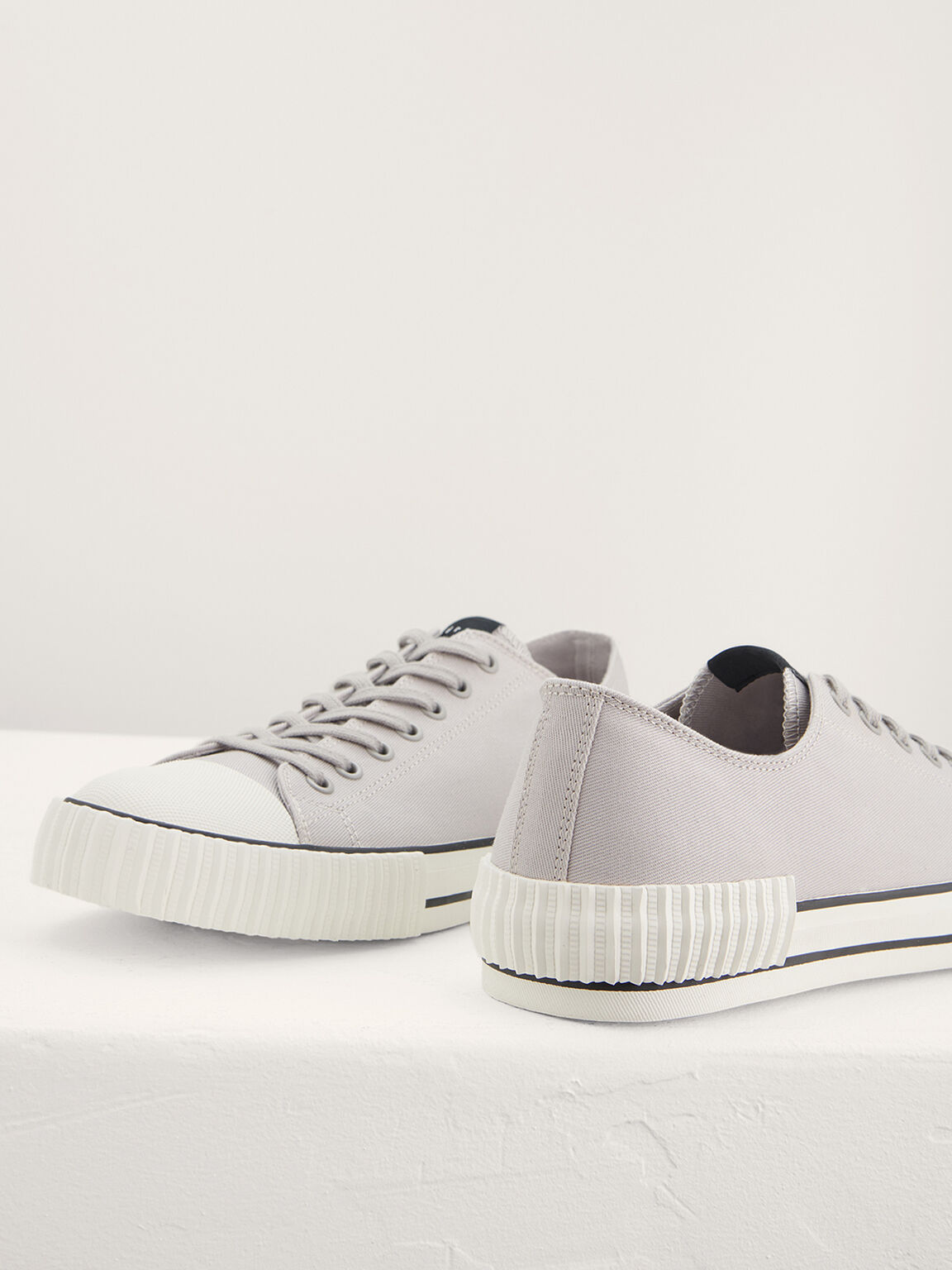 Casual Canvas Sneakers, Light Grey