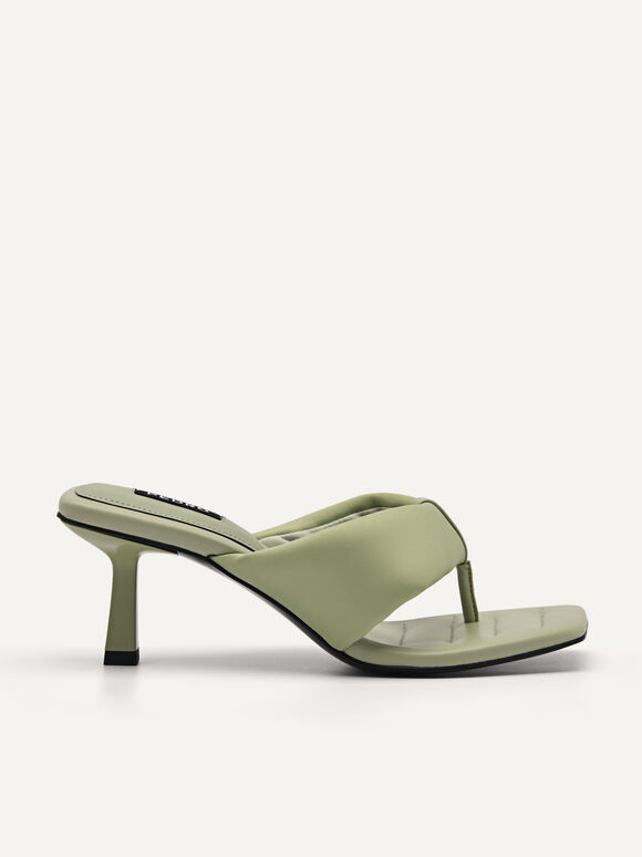 Tilly Heel Sandals, Light Green