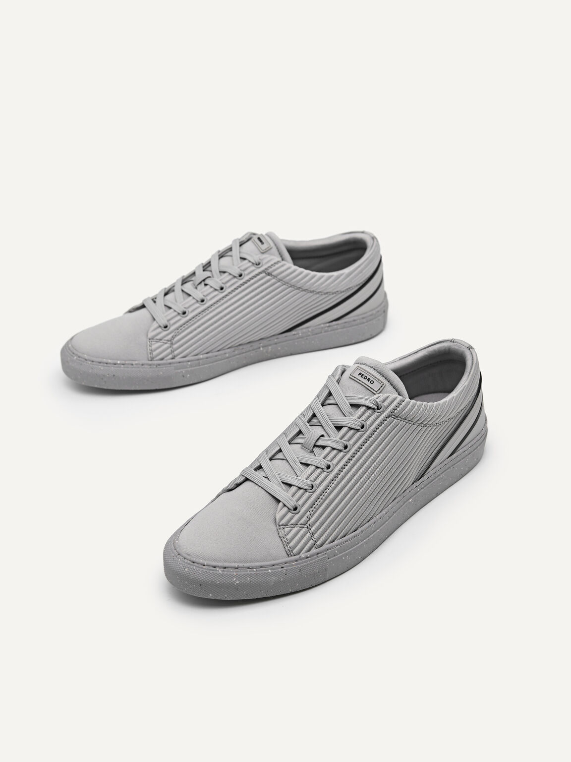 rePEDRO Pleated Sneakers, Grey