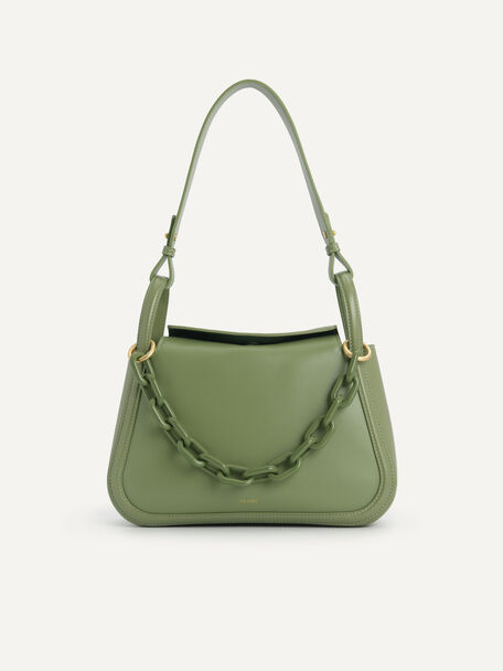 Chain Shoulder Bag, Military Green