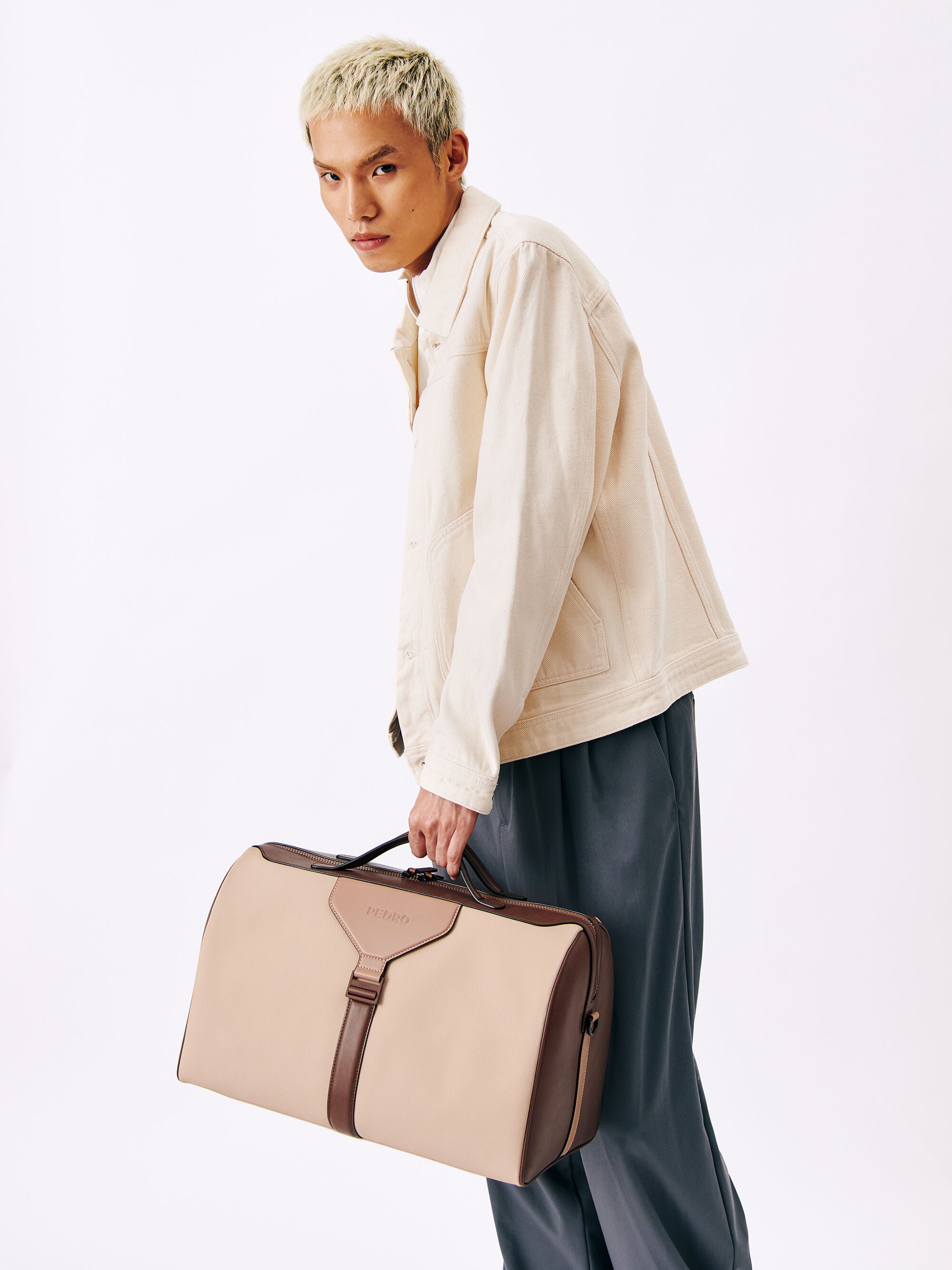 Taupe Jet Set Duffel Bag - PEDRO US