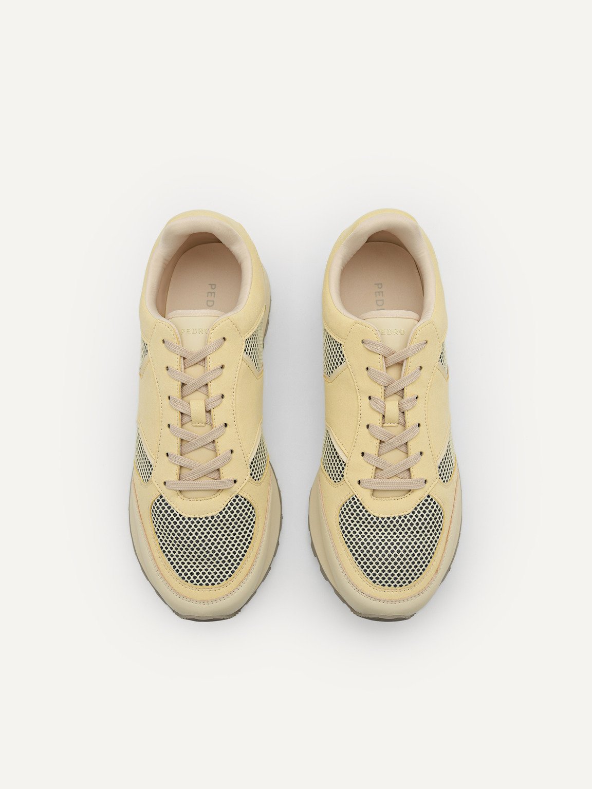 Mono Track Low Top Sneakers, Light Yellow