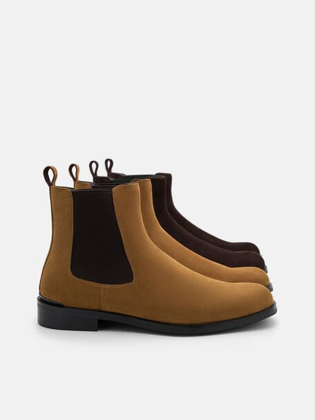 Chace Suede Chelsea Boots, Espresso Brown Suede