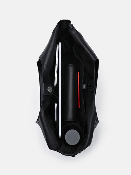 Vienna Leather Tote Bag, Black