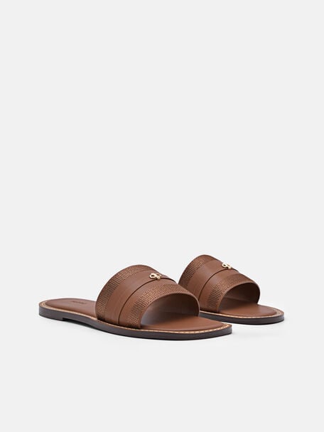 Slide Sandals, Brown