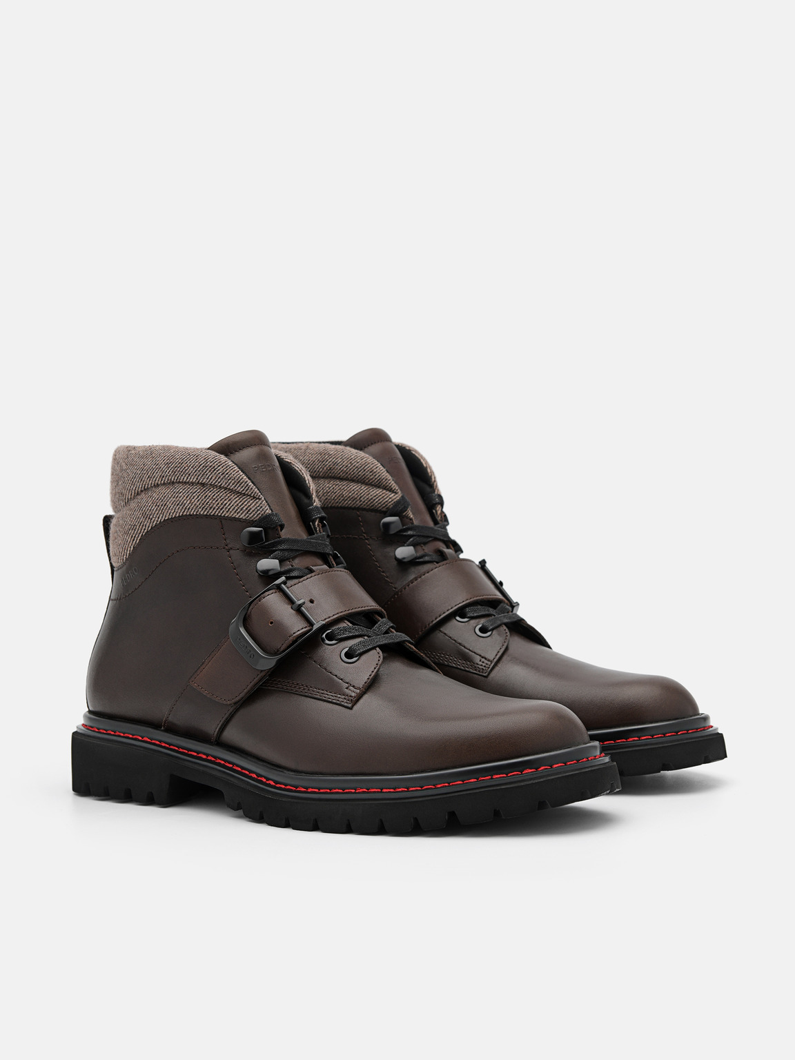 Helix Leather Boots, Dark Brown