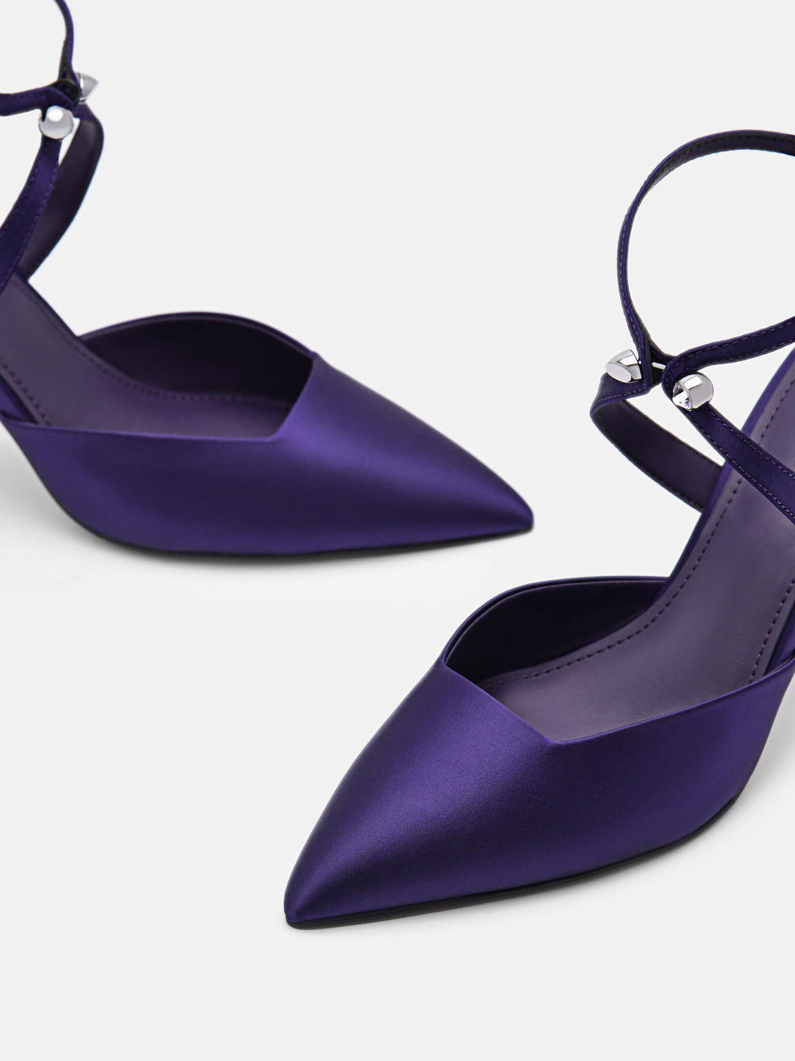 Sofia皮革高跟鞋, Dark Purple