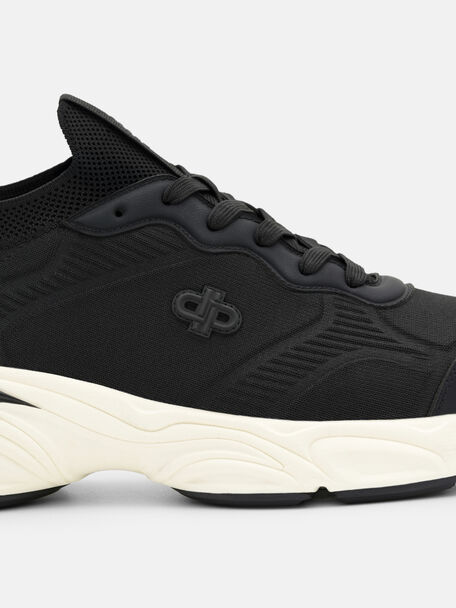 Cyclone Knitted Sneakers, Black Fabric