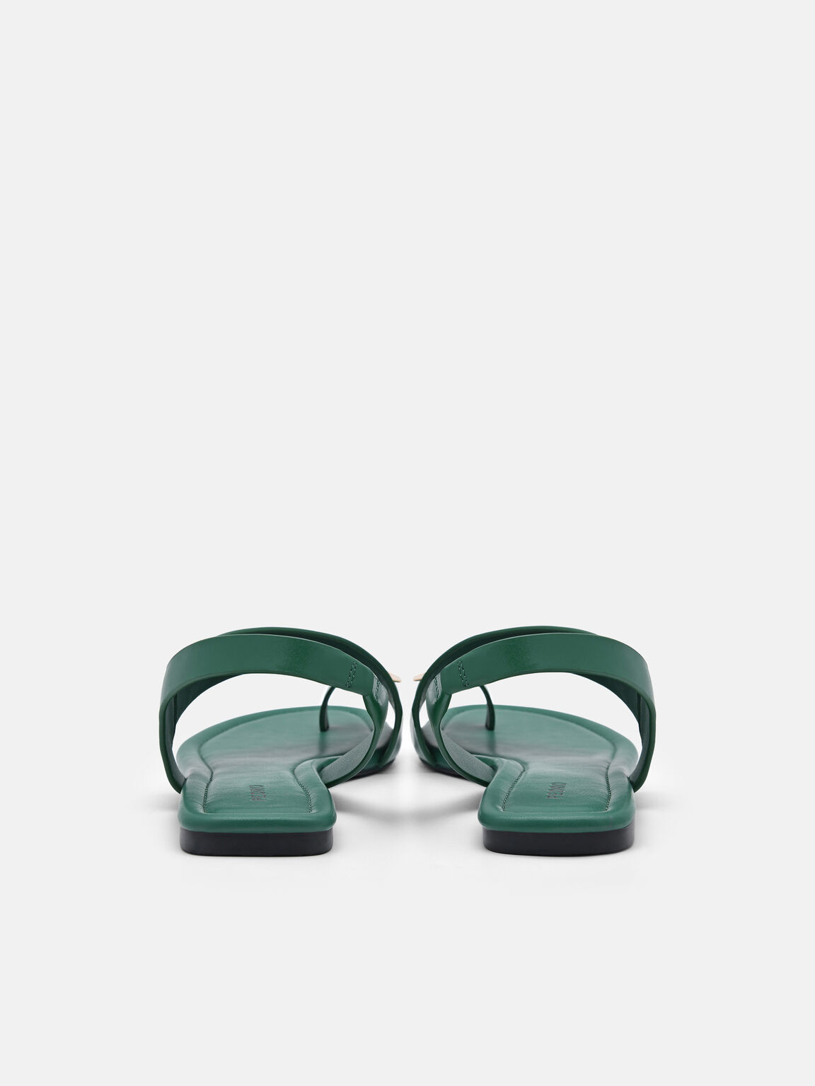 Alexis Leather Slingback Sandals, Dark Green