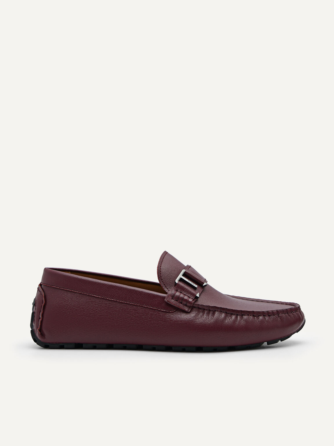 Leather Driving Moccassins, Maroon