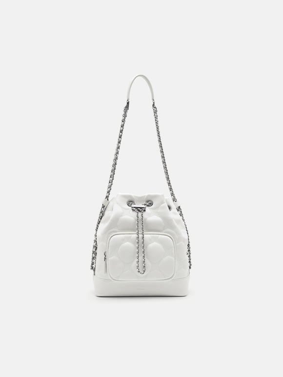 Maisie Bucket Bag, White