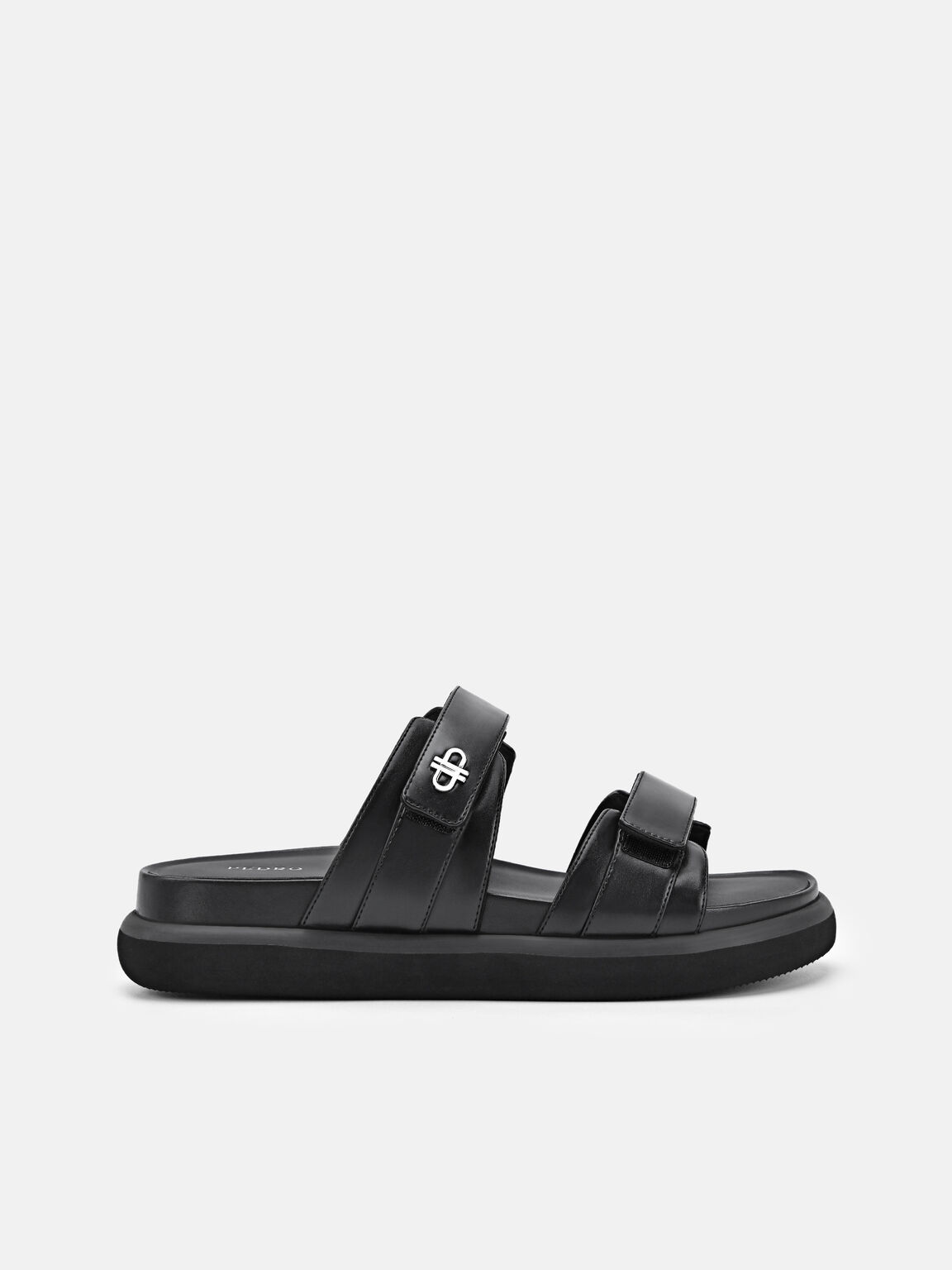 Velcro Slip-On Sandals, Black