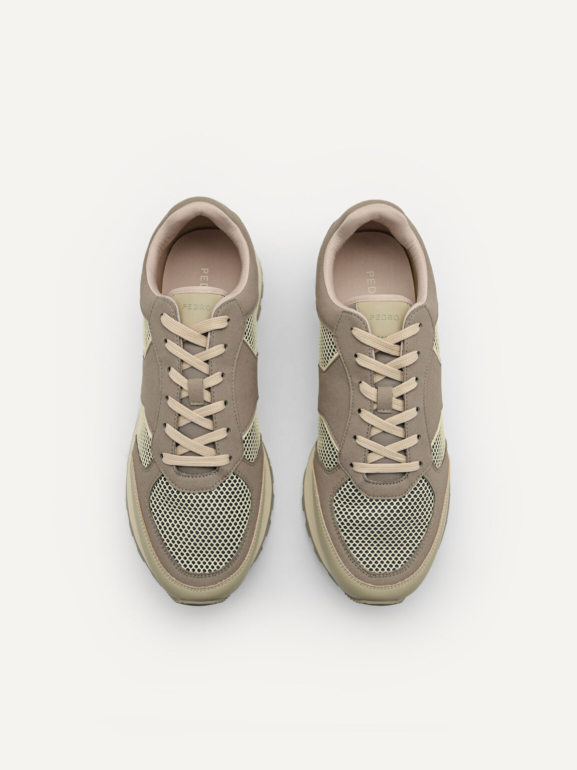 Mono Track Low Top Sneakers, Taupe