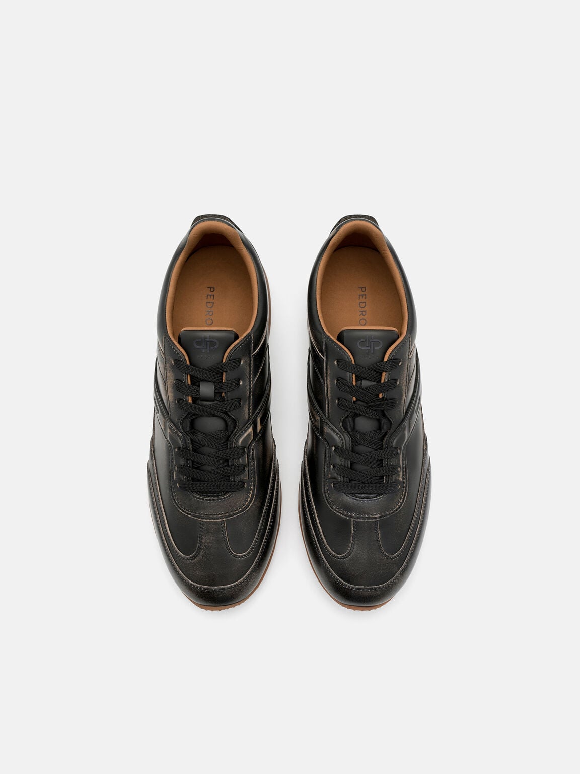 Dario Leather Sneakers, Dark Brown