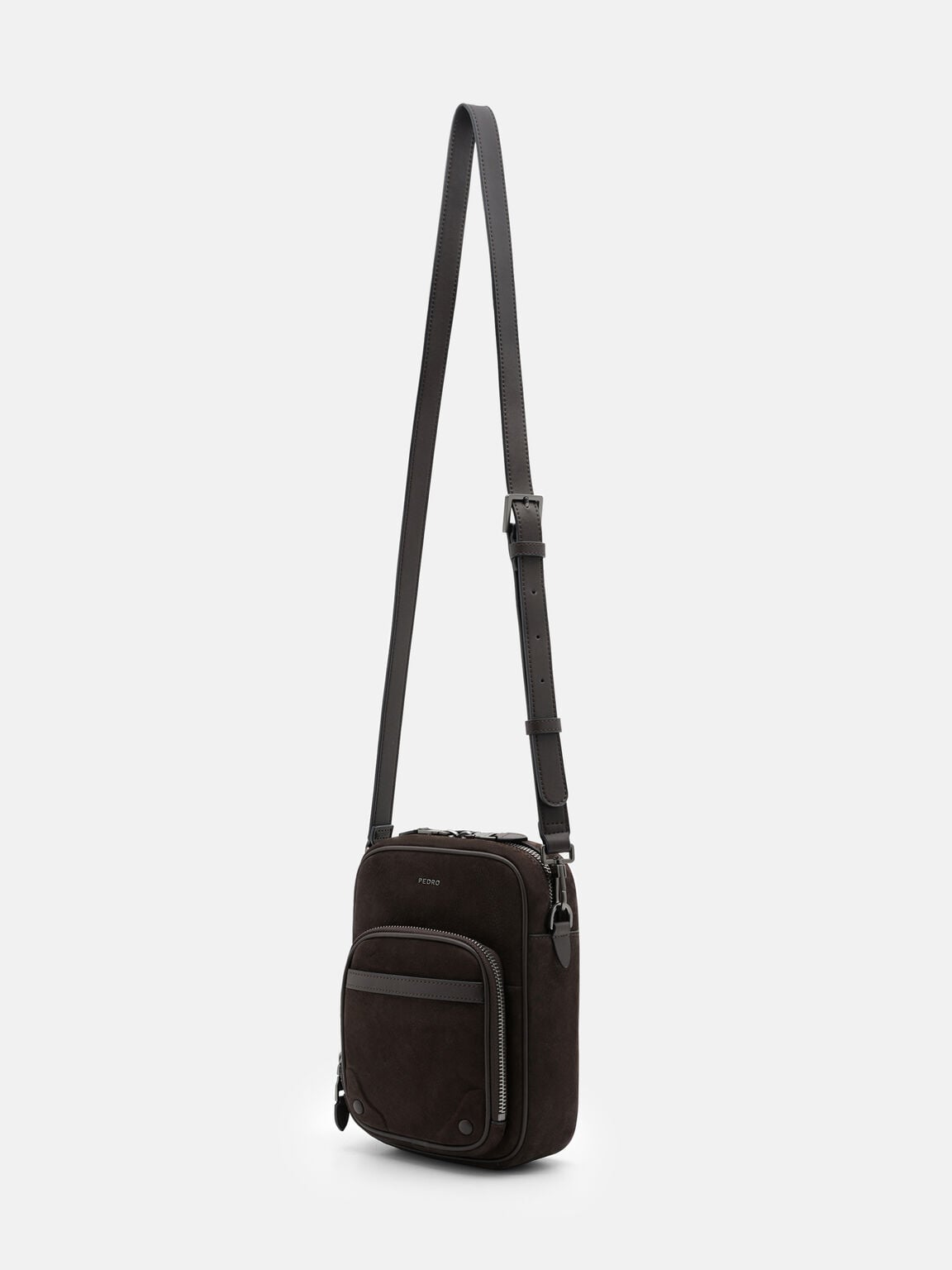 Patrice Leather Crossbody Bag, Espresso Brown