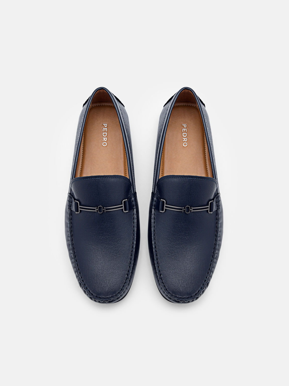 Anthony Leather Driving Shoes, Navy