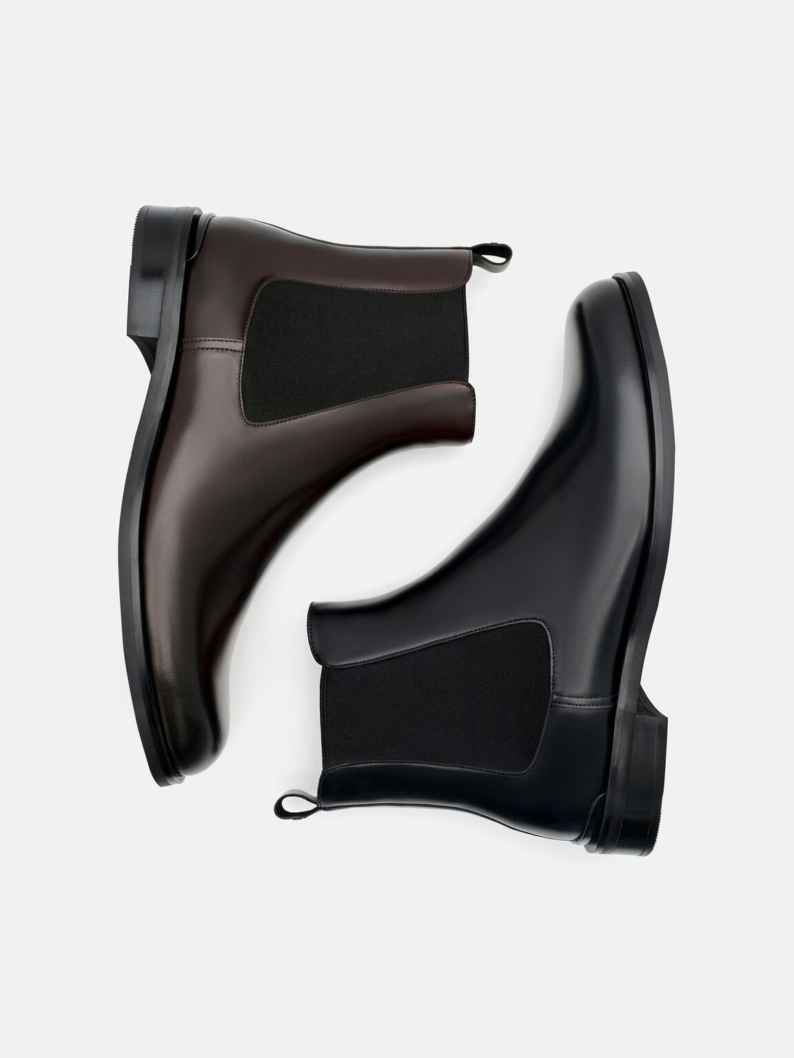 Chace Leather Chelsea Boots, Dark Brown