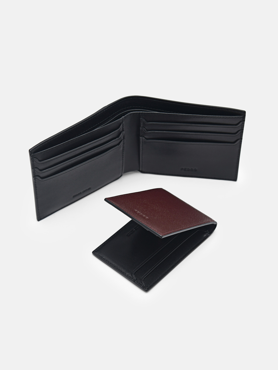 PEDRO Icon Leather Bi-Fold Wallet with Insert, Mahogany