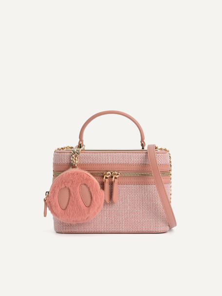 Boxy Shoulder Bag, Pink