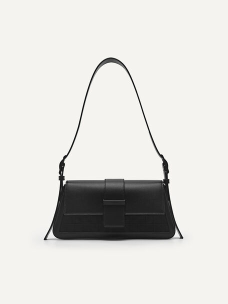 Capri Mesh Shoulder Bag, Black