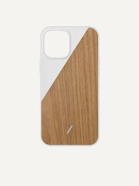 Genuine Wood iPhone 12 Max Pro Case, White, hi-res