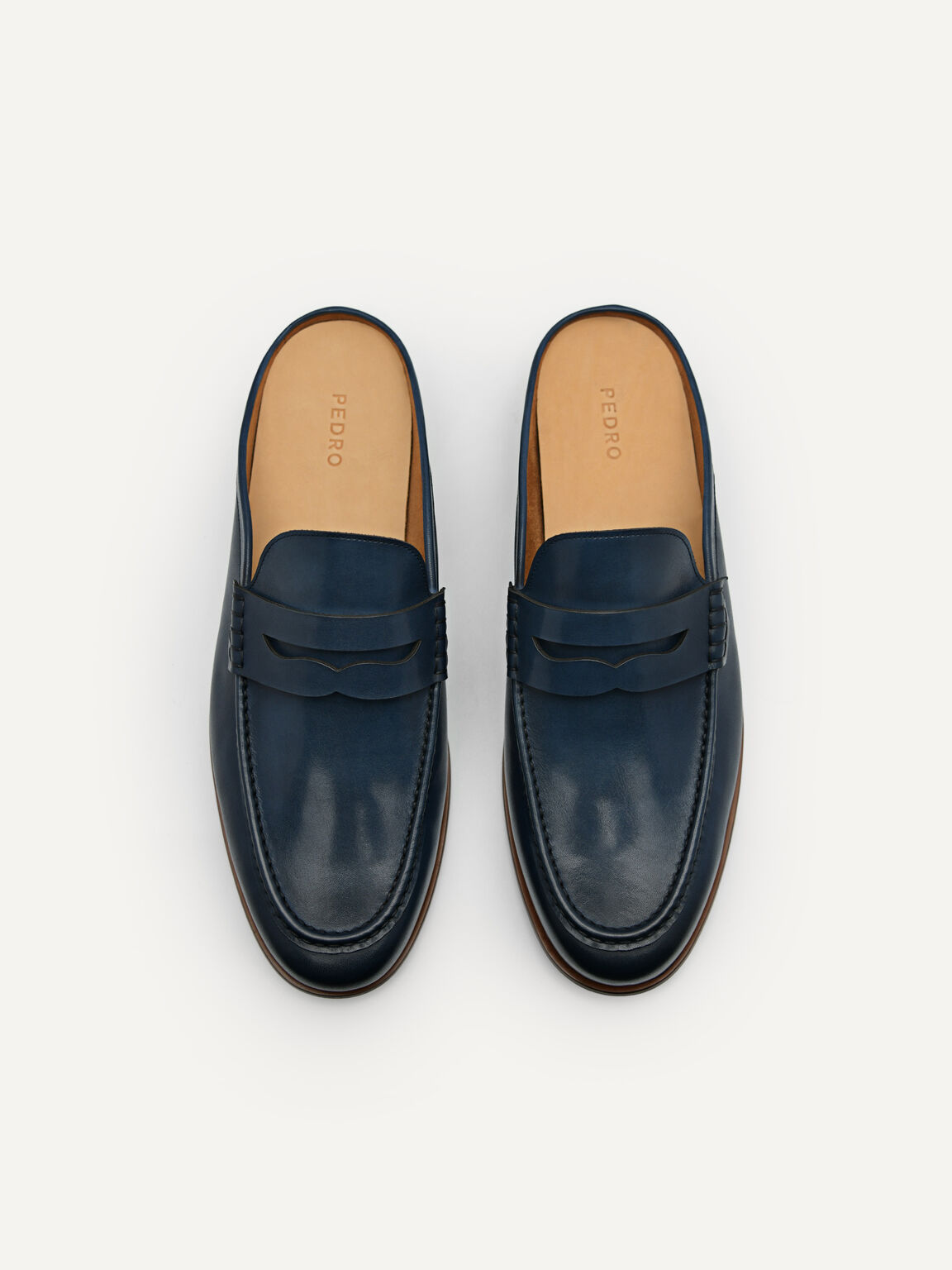 Blake Leather Slip-On Loafers, Navy