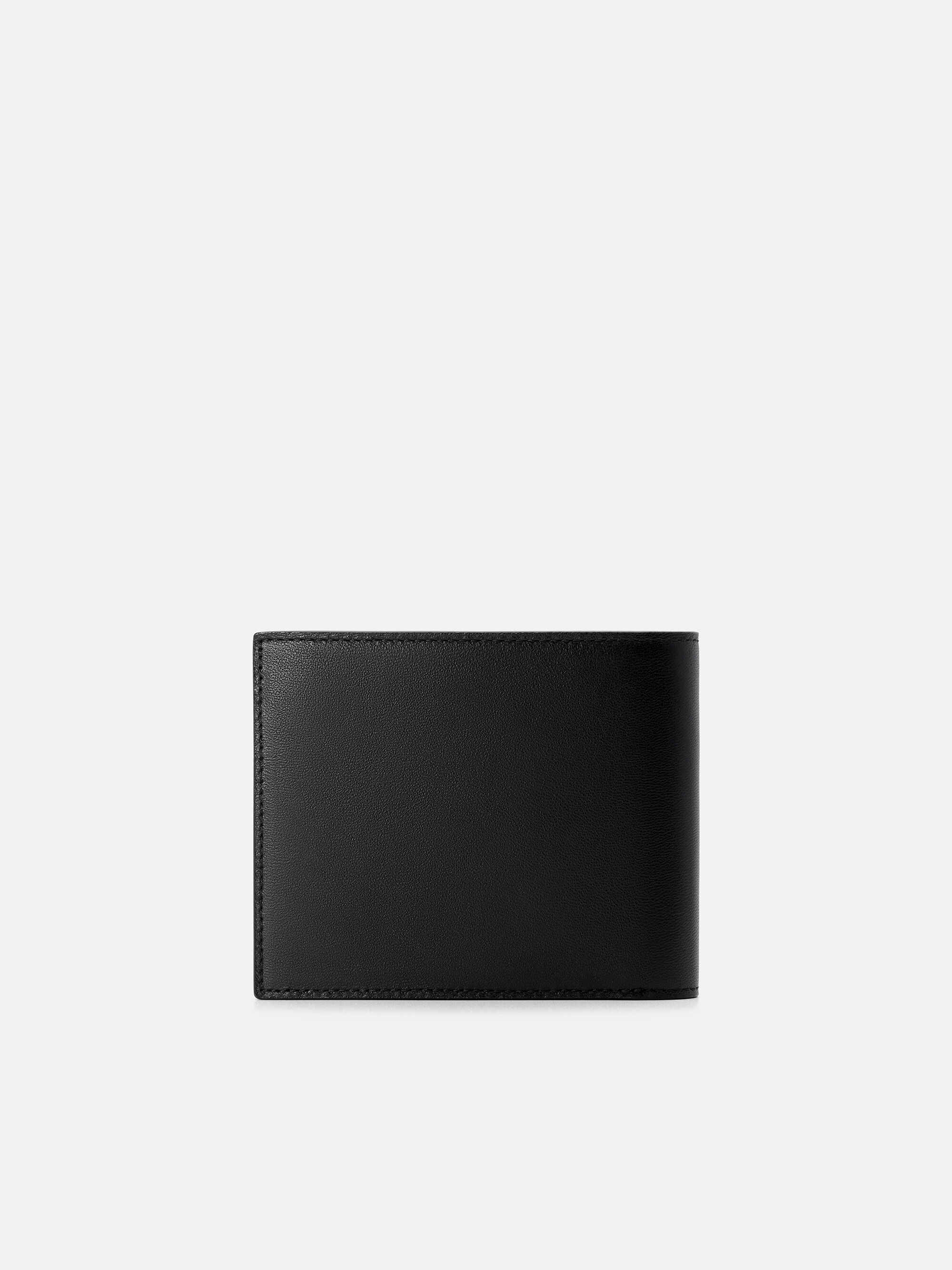 Black Kid Leather Bi-Fold Flip Wallet - PEDRO SG
