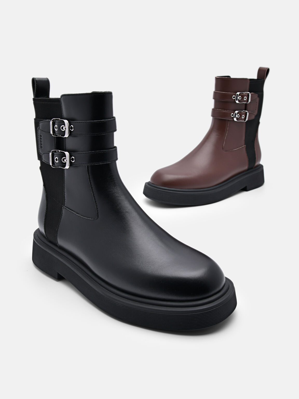 Flo Leather Chelsea Boots, Black