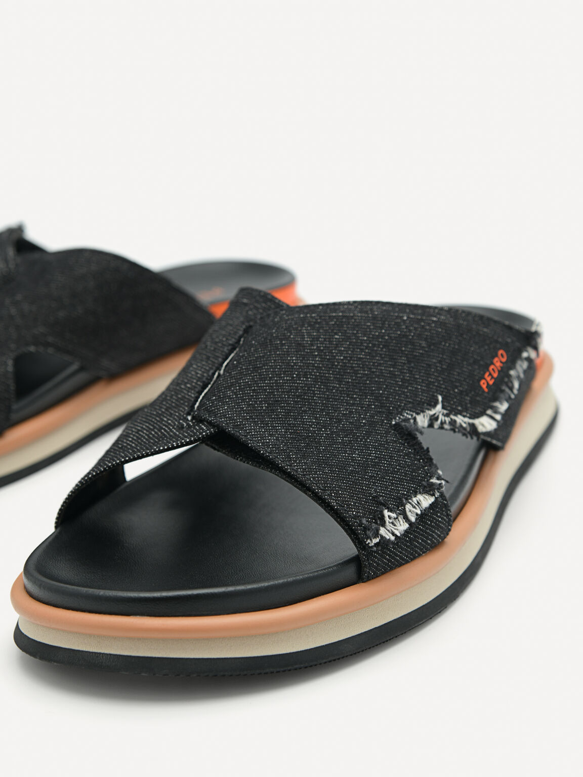 Harlin Slide Sandals, Black